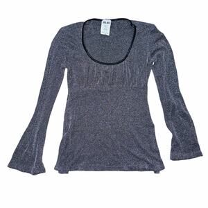 Jalate Flare Sleeve Sparkle Party Club Top Size S